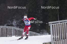 12.01.2018, Ruhpolding, Germany (GER): Scott Gow (CAN) -  IBU world cup biathlon, relay men, Ruhpolding (GER). www.nordicfocus.com. © Manzoni/NordicFocus. Every downloaded picture is fee-liable.