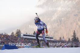 12.01.2018, Ruhpolding, Germany (GER): Daniel Mesotitsch (AUT) -  IBU world cup biathlon, relay men, Ruhpolding (GER). www.nordicfocus.com. © Manzoni/NordicFocus. Every downloaded picture is fee-liable.
