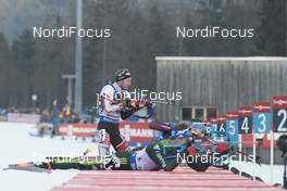 12.01.2018, Ruhpolding, Germany (GER): Dominik Landertinger (AUT) -  IBU world cup biathlon, relay men, Ruhpolding (GER). www.nordicfocus.com. © Manzoni/NordicFocus. Every downloaded picture is fee-liable.