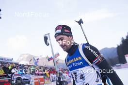 12.01.2018, Ruhpolding, Germany (GER): Mario Dolder (SUI) -  IBU world cup biathlon, relay men, Ruhpolding (GER). www.nordicfocus.com. © Manzoni/NordicFocus. Every downloaded picture is fee-liable.