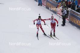 13.01.2018, Ruhpolding, Germany (GER): Rosanna Crawford (CAN), Sarah Beaudry (CAN), (l-r) -  IBU world cup biathlon, relay women, Ruhpolding (GER). www.nordicfocus.com. © Manzoni/NordicFocus. Every downloaded picture is fee-liable.