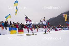 13.01.2018, Ruhpolding, Germany (GER): Tiril Eckhoff (NOR) -  IBU world cup biathlon, relay women, Ruhpolding (GER). www.nordicfocus.com. © Manzoni/NordicFocus. Every downloaded picture is fee-liable.