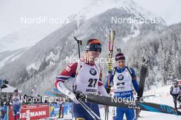 21.01.2018, Antholz, Italy (ITA): Erlend Bjoentegaard (NOR) -  IBU world cup biathlon, mass men, Antholz (ITA). www.nordicfocus.com. © Manzoni/NordicFocus. Every downloaded picture is fee-liable.