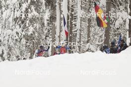 21.01.2018, Antholz, Italy (ITA): Lisa Vittozzi (ITA), Darya Domracheva (BLR), (l-r) -  IBU world cup biathlon, mass women, Antholz (ITA). www.nordicfocus.com. © Manzoni/NordicFocus. Every downloaded picture is fee-liable.