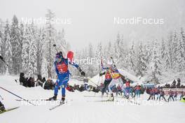 21.01.2018, Antholz, Italy (ITA): Dorothea Wierer (ITA), Kais Makarainen (FIN), (l-r) -  IBU world cup biathlon, mass women, Antholz (ITA). www.nordicfocus.com. © Manzoni/NordicFocus. Every downloaded picture is fee-liable.