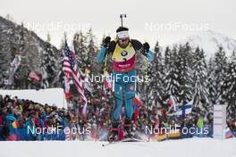 20.01.2018, Antholz, Italy (ITA): Martin Fourcade (FRA) -  IBU world cup biathlon, pursuit men, Antholz (ITA). www.nordicfocus.com. © Manzoni/NordicFocus. Every downloaded picture is fee-liable.