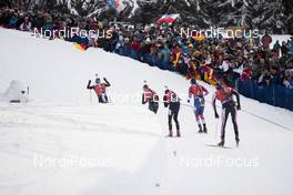 20.01.2018, Antholz, Italy (ITA): Erik Lesser (GER), Benedikt Doll (GER), Benjamin Weger (SUI), Lars Helge Birkeland (NOR), (l-r) -  IBU world cup biathlon, pursuit men, Antholz (ITA). www.nordicfocus.com. © Manzoni/NordicFocus. Every downloaded picture is fee-liable.