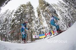 20.01.2018, Antholz, Italy (ITA): Marie Dorin Habert (FRA), Anais Chevalier (FRA), (l-r) -  IBU world cup biathlon, pursuit women, Antholz (ITA). www.nordicfocus.com. © Manzoni/NordicFocus. Every downloaded picture is fee-liable.