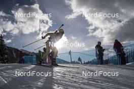 19.01.2018, Antholz, Italy (ITA): Simon Hallstroem (SWE) -  IBU world cup biathlon, sprint men, Antholz (ITA). www.nordicfocus.com. © Manzoni/NordicFocus. Every downloaded picture is fee-liable.