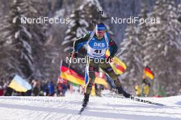 19.01.2018, Antholz, Italy (ITA): Erik Lesser (GER) -  IBU world cup biathlon, sprint men, Antholz (ITA). www.nordicfocus.com. © Manzoni/NordicFocus. Every downloaded picture is fee-liable.