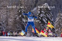 19.01.2018, Antholz, Italy (ITA): Lukas Hofer (ITA) -  IBU world cup biathlon, sprint men, Antholz (ITA). www.nordicfocus.com. © Manzoni/NordicFocus. Every downloaded picture is fee-liable.