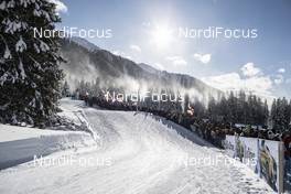 19.01.2018, Antholz, Italy (ITA): Event Feature: gusty winds over the Huber Alp -  IBU world cup biathlon, sprint men, Antholz (ITA). www.nordicfocus.com. © Manzoni/NordicFocus. Every downloaded picture is fee-liable.