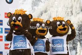 18.01.2018, Antholz, Italy (ITA): Event Feature: Bumsi, Antholz Mascot -  IBU world cup biathlon, sprint women, Antholz (ITA). www.nordicfocus.com. © Manzoni/NordicFocus. Every downloaded picture is fee-liable.