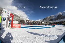 18.01.2018, Antholz, Italy (ITA): Event Feature: The new start area in the biathlon stadium of Antholz -  IBU world cup biathlon, sprint women, Antholz (ITA). www.nordicfocus.com. © Manzoni/NordicFocus. Every downloaded picture is fee-liable.