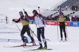 17.01.2018, Antholz, Italy (ITA): Benjamin Weger (SUI), Andrejs Rastorgujevs (LAT), (l-r) -  IBU world cup biathlon, training, Antholz (ITA). www.nordicfocus.com. © Manzoni/NordicFocus. Every downloaded picture is fee-liable.