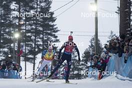 11.03.2018, Kontiolahti, Finland (FIN): Kaisa Makarainen (FIN), Anastasiya Kuzmina (SVK), (l-r) - IBU world cup biathlon, mass women, Kontiolahti (FIN). www.nordicfocus.com. © Manzoni/NordicFocus. Every downloaded picture is fee-liable.