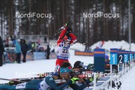 10.03.2018, Kontiolahti, Finland (FIN): Artem Tyshchenko (UKR), Christian Gow (CAN) - IBU world cup biathlon, single mixed relay, Kontiolahti (FIN). www.nordicfocus.com. © Manzoni/NordicFocus. Every downloaded picture is fee-liable.