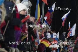 08.03.2018, Kontiolahti, Finland (FIN): Event Feature: fans on the grand stand -  IBU world cup biathlon, sprint men, Kontiolahti (FIN). www.nordicfocus.com. © Manzoni/NordicFocus. Every downloaded picture is fee-liable.