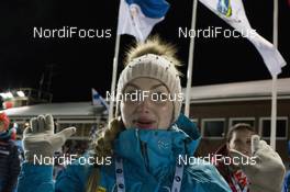 09.03.2018, Kontiolahti, Finland (FIN): Event Feature: Belarussian teamstaff celebrates -  IBU world cup biathlon, sprint women, Kontiolahti (FIN). www.nordicfocus.com. © Manzoni/NordicFocus. Every downloaded picture is fee-liable.