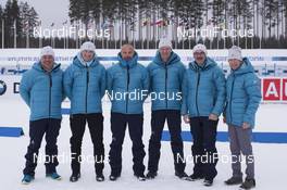 11.03.2018, Kontiolahti, Finland (FIN): Matt Sabasteanski (USA), IBU IR, Knut Aas (NOR), IBU IR, Borut Nunar (SLO), IBU race director, Johnny Rognstad (NOR), IBU IR, Robert Zwahlen (SUI), IBU IR, Max Saenger (SUI/USA), IBU IR -  IBU world cup biathlon, training, Kontiolahti (FIN). www.nordicfocus.com. © Manzoni/NordicFocus. Every downloaded picture is fee-liable.