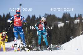 18.03.2018, Oslo, Norway (NOR): Veronika Vitkova (CZE), Anais Bescond (FRA), (l-r) - IBU world cup biathlon, pursuit women, Oslo (NOR). www.nordicfocus.com. © Manzoni/NordicFocus. Every downloaded picture is fee-liable.