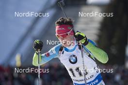 18.03.2018, Oslo, Norway (NOR): Miha Dovzan (SLO) - IBU world cup biathlon, relay men, Oslo (NOR). www.nordicfocus.com. © Manzoni/NordicFocus. Every downloaded picture is fee-liable.