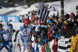 18.03.2018, Oslo, Norway (NOR): Lukas Hofer (ITA), Jakov Fak (SLO), (l-r) - IBU world cup biathlon, relay men, Oslo (NOR). www.nordicfocus.com. © Manzoni/NordicFocus. Every downloaded picture is fee-liable.
