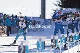 18.03.2018, Oslo, Norway (NOR): Antonin Guigonnat (FRA), Tim Burke (USA) - IBU world cup biathlon, relay men, Oslo (NOR). www.nordicfocus.com. © Manzoni/NordicFocus. Every downloaded picture is fee-liable.