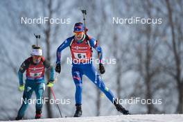 17.03.2018, Oslo, Norway (NOR): Nicole Gontier (ITA) - IBU world cup biathlon, relay women, Oslo (NOR). www.nordicfocus.com. © Manzoni/NordicFocus. Every downloaded picture is fee-liable.