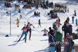 17.03.2018, Oslo, Norway (NOR): Anais Chevalier (FRA) - IBU world cup biathlon, relay women, Oslo (NOR). www.nordicfocus.com. © Manzoni/NordicFocus. Every downloaded picture is fee-liable.