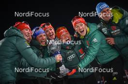 24.03.2018, Tyumen, Russia (RUS): Laura Dahlmeier (GER), Karolin Horchler (GER), Franziska Preuss (GER), Franziska Hildebrand (GER), Denise Herrmann (GER), Vanessa Hinz (GER), Franziska Hildebrand (GER), team Germany - IBU world cup biathlon, cups, Tyumen (RUS). www.nordicfocus.com. © Tumashov/NordicFocus. Every downloaded picture is fee-liable.