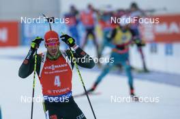 25.03.2018, Tyumen, Russia (RUS): Arnd Peiffer (GER) - IBU world cup biathlon, mass men, Tyumen (RUS). www.nordicfocus.com. © Tumashov/NordicFocus. Every downloaded picture is fee-liable.
