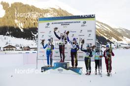 24.01.2018, Ridnaun, Italy (ITA): Alexia Runggaldier (ITA), Chloe Chevalier (FRA), Victoria Slivko (RUS), Yuliia Zhuravok (UKR), Iryna Varvynets (UKR), Svetlana Mironova (RUS), (l-r) - IBU Open European championships biathlon, individual women, Ridnaun (ITA). www.nordicfocus.com. © Manzoni/NordicFocus. Every downloaded picture is fee-liable.