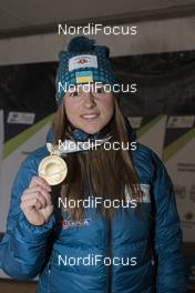 26.01.2018, Ridnaun, Italy (ITA): Iryna Varvynets (UKR) - IBU Open European championships biathlon, medals, Ridnaun (ITA). www.nordicfocus.com. © Manzoni/NordicFocus. Every downloaded picture is fee-liable.