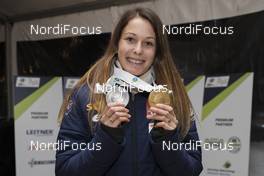26.01.2018, Ridnaun, Italy (ITA): Chloe Chevalier (FRA) - IBU Open European championships biathlon, medals, Ridnaun (ITA). www.nordicfocus.com. © Manzoni/NordicFocus. Every downloaded picture is fee-liable.