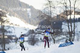 27.01.2018, Ridnaun, Italy (ITA): Fuyuko Tachizaki (JPN), Victoria Slivko (RUS), (l-r) - IBU Open European championships biathlon, pursuit women, Ridnaun (ITA). www.nordicfocus.com. © Manzoni/NordicFocus. Every downloaded picture is fee-liable.