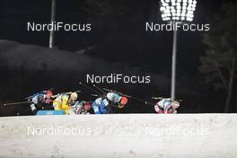 18.02.2018, Pyeongchang, Korea (KOR): Simon Schempp (GER), Jesper Nelin (SWE), Benedikt Doll (GER), Johannes Thingnes Boe (NOR), (l-r) - XXIII. Olympic Winter Games Pyeongchang 2018, biathlon, mass men, Pyeongchang (KOR). www.nordicfocus.com. © Manzoni/NordicFocus. Every downloaded picture is fee-liable.