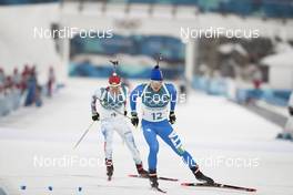 18.02.2018, Pyeongchang, Korea (KOR): Lukas Hofer (ITA) - XXIII. Olympic Winter Games Pyeongchang 2018, biathlon, mass men, Pyeongchang (KOR). www.nordicfocus.com. © Manzoni/NordicFocus. Every downloaded picture is fee-liable.