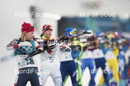 17.02.2018, Pyeongchang, Korea (KOR): Tiril Eckhoff (NOR) - XXIII. Olympic Winter Games Pyeongchang 2018, biathlon, mass women, Pyeongchang (KOR). www.nordicfocus.com. © Manzoni/NordicFocus. Every downloaded picture is fee-liable.