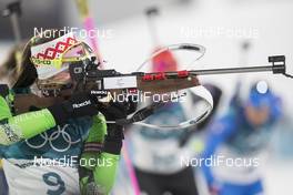 17.02.2018, Pyeongchang, Korea (KOR): Darya Domracheva (BLR) - XXIII. Olympic Winter Games Pyeongchang 2018, biathlon, mass women, Pyeongchang (KOR). www.nordicfocus.com. © Manzoni/NordicFocus. Every downloaded picture is fee-liable.