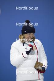 13.02.2018, Pyeongchang, Korea (KOR): Anais Bescond (FRA) - XXIII. Olympic Winter Games Pyeongchang 2018, biathlon, medals, Pyeongchang (KOR). www.nordicfocus.com. © Manzoni/NordicFocus. Every downloaded picture is fee-liable.