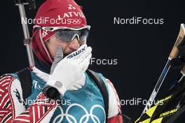 12.02.2018, Pyeongchang, Korea (KOR): Andrejs Rastorgujevs (LAT) - XXIII. Olympic Winter Games Pyeongchang 2018, biathlon, pursuit men, Pyeongchang (KOR). www.nordicfocus.com. © Manzoni/NordicFocus. Every downloaded picture is fee-liable.