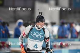 12.02.2018, Pyeongchang, Korea (KOR): Julian Eberhard (AUT) - XXIII. Olympic Winter Games Pyeongchang 2018, biathlon, pursuit men, Pyeongchang (KOR). www.nordicfocus.com. © Manzoni/NordicFocus. Every downloaded picture is fee-liable.