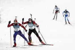 12.02.2018, Pyeongchang, Korea (KOR): Timofei Lapshin (KOR), Benjamin Weger (SUI), (l-r)  - XXIII. Olympic Winter Games Pyeongchang 2018, biathlon, pursuit men, Pyeongchang (KOR). www.nordicfocus.com. © Modica/NordicFocus. Every downloaded picture is fee-liable.