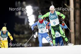 12.02.2018, Pyeongchang, Korea (KOR): Lisa Vittozzi (ITA), Darya Domracheva (BLR), (l-r)  - XXIII. Olympic Winter Games Pyeongchang 2018, biathlon, pursuit women, Pyeongchang (KOR). www.nordicfocus.com. © Modica/NordicFocus. Every downloaded picture is fee-liable.