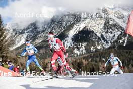 01.01.2018, Lenzerheide, Switzerland (SUI): Alexey Poltoranin (KAZ), Alex Harvey (CAN), (l-r)  - FIS world cup cross-country, tour de ski, pursuit men, Lenzerheide (SUI). www.nordicfocus.com. © Modica/NordicFocus. Every downloaded picture is fee-liable.