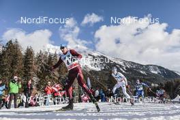 01.01.2018, Lenzerheide, Switzerland (SUI): Alexey Chervotkin (RUS), Iivo Niskanen (FIN), (l-r)  - FIS world cup cross-country, tour de ski, pursuit men, Lenzerheide (SUI). www.nordicfocus.com. © Modica/NordicFocus. Every downloaded picture is fee-liable.