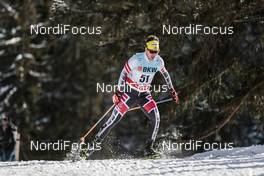 01.01.2018, Lenzerheide, Switzerland (SUI): Dominik Baldauf (AUT) - FIS world cup cross-country, tour de ski, pursuit men, Lenzerheide (SUI). www.nordicfocus.com. © Modica/NordicFocus. Every downloaded picture is fee-liable.