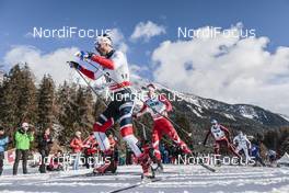 01.01.2018, Lenzerheide, Switzerland (SUI): Hans Christer Holund (NOR), Ristomatti Hakola (FIN), (l-r)  - FIS world cup cross-country, tour de ski, pursuit men, Lenzerheide (SUI). www.nordicfocus.com. © Modica/NordicFocus. Every downloaded picture is fee-liable.
