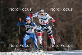01.01.2018, Lenzerheide, Switzerland (SUI): Federico Pellegrino (ITA), Emil Iversen (NOR), (l-r)  - FIS world cup cross-country, tour de ski, pursuit men, Lenzerheide (SUI). www.nordicfocus.com. © Modica/NordicFocus. Every downloaded picture is fee-liable.